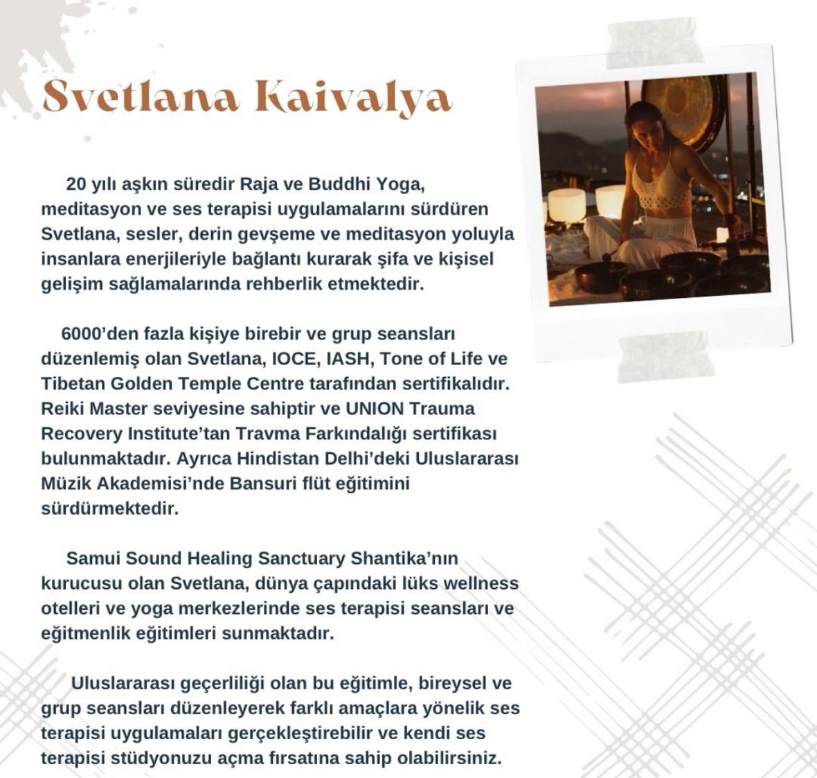 Sound Healing Uzmanlık Programı Simge Nur Gül