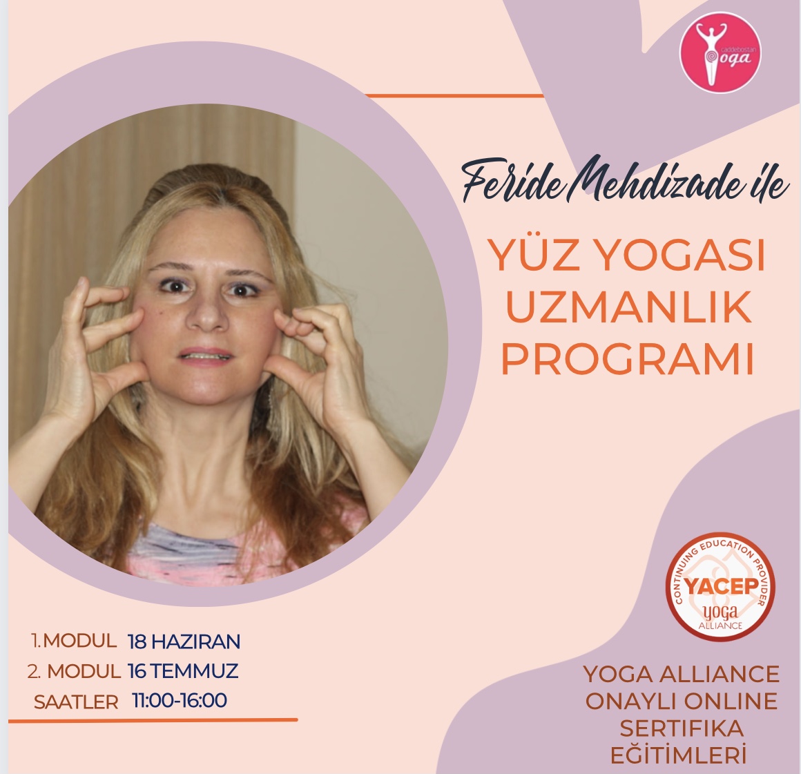 Feride Mehdizade ile Yoga Alliance Onaylı Online Yüz Yogası Sertifika Programı