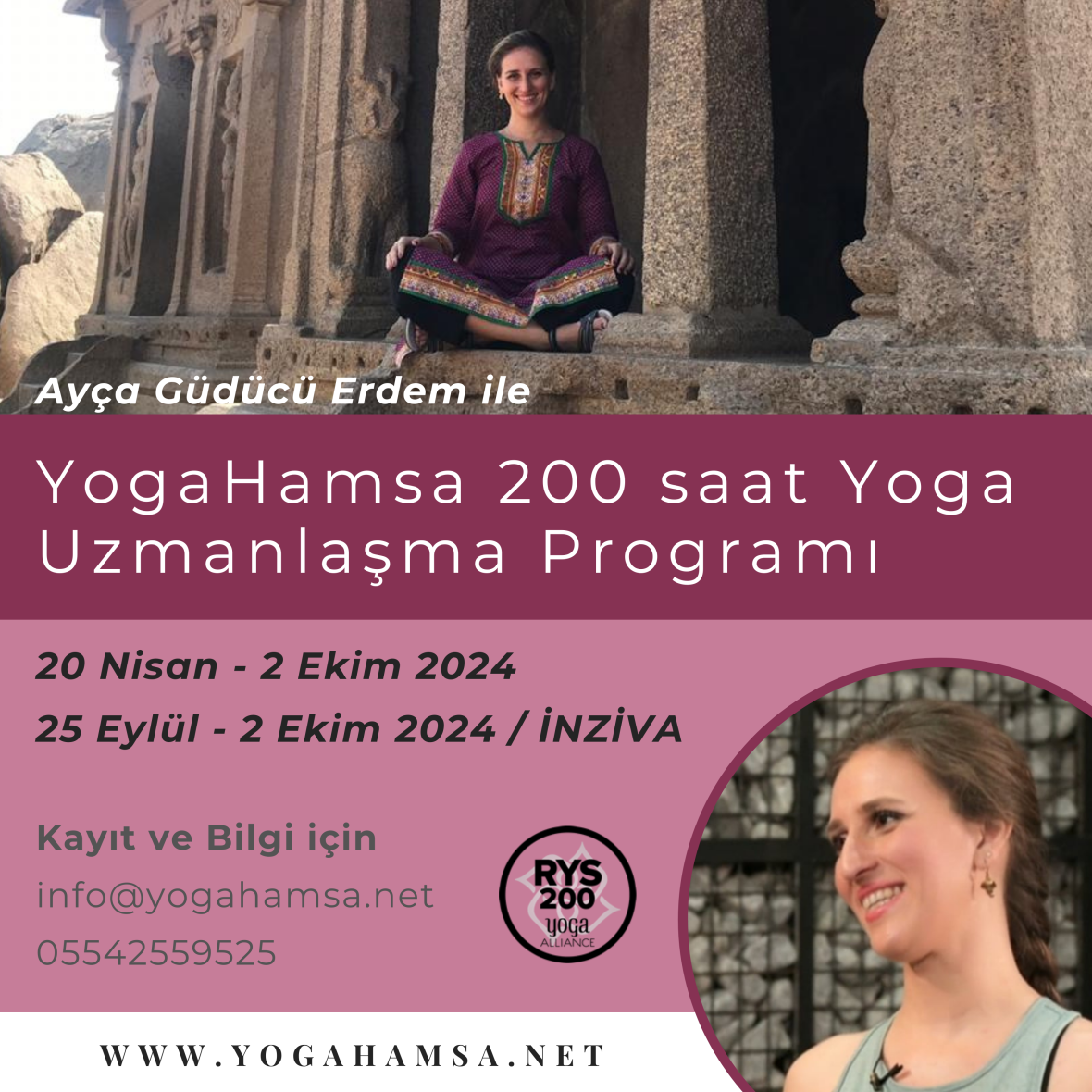 YogaHamsa 200 saat Yoga Uzmanlaşma Programı